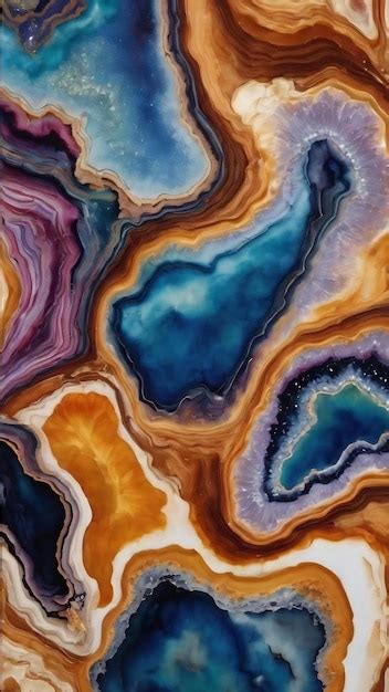 Premium Photo D Wallpaper For Wall Frames Resin Geode And Abstract