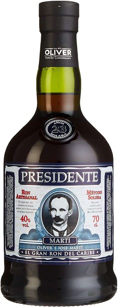 Presidente Marti 23 Jahre Rum 070l Flasche 40 Vol Sprit Schleuder