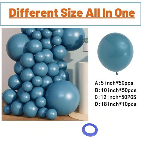 10/50/127PCS Assorted Latex Balloons Different Sizes 18 12 10 5 Inch ...