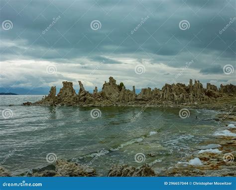 Mono Lake Scenic View Of South Tufa Rock Formations At Mono Lake