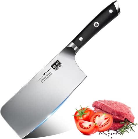 Amazon Mituer Meat Cleaver Inch Butcher Knife Stainless Steel