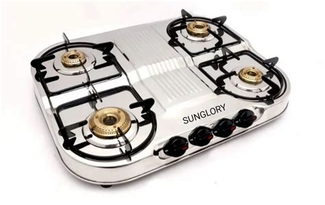 Stainless Steel 9 Kg Four Burner Gas Stove No Of Burners 4 At Rs 4900