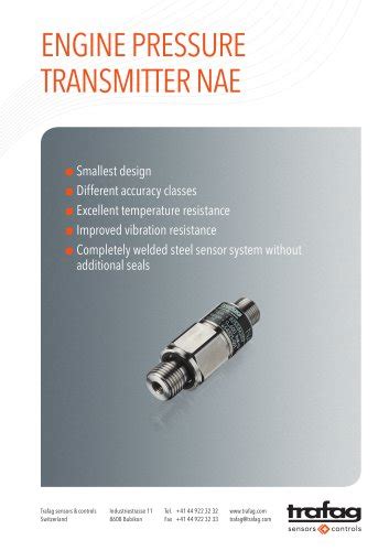 Data Sheet FPT 8235 Trafag AG Sensors Controls PDF Catalogs