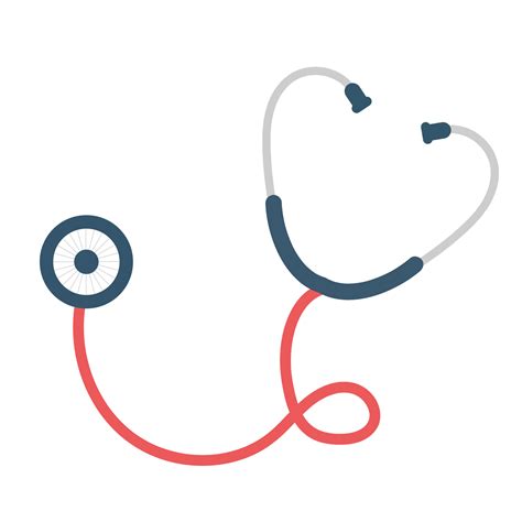 Stethoscope Icon In Flat Style Heart Diagnostic 16637888 Png