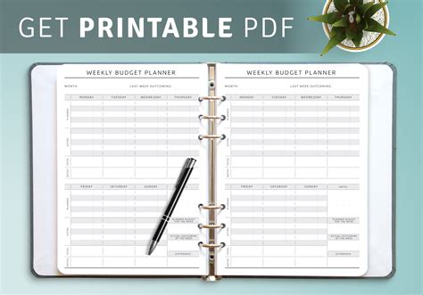 Weekly budget planner printable - rilosz