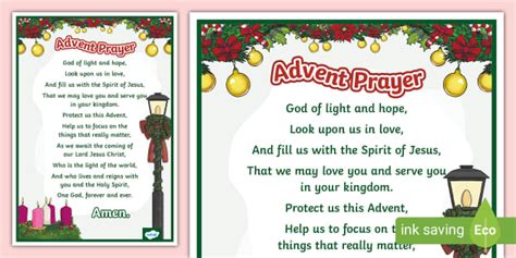 Advent Prayer Display Poster Teacher Made Twinkl