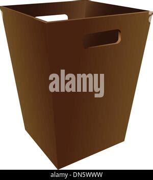 Brown Trash Can With Organic Waste Suitable For Recycling Recycling