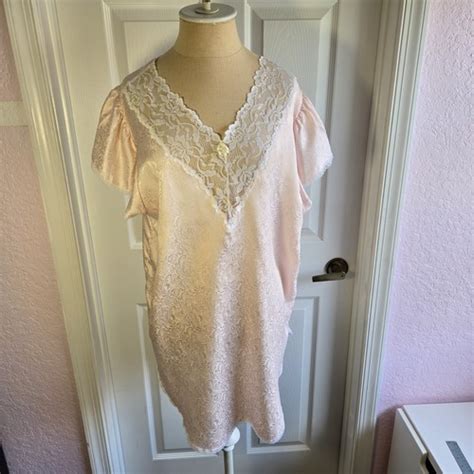 Lily Of France Sleepwear Vintage Pink Nightgown Size M Lingerie EBay