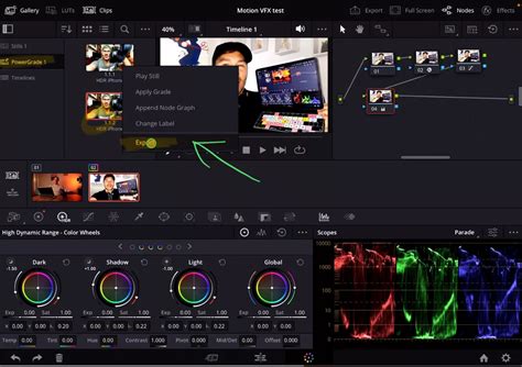 how to create a powergrade in davinci resolve