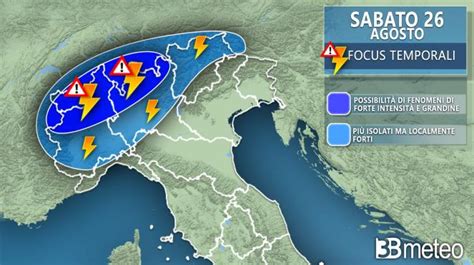 Meteo Forti Temporali In Arrivo Prima Isolati Poi Pi Diffusi