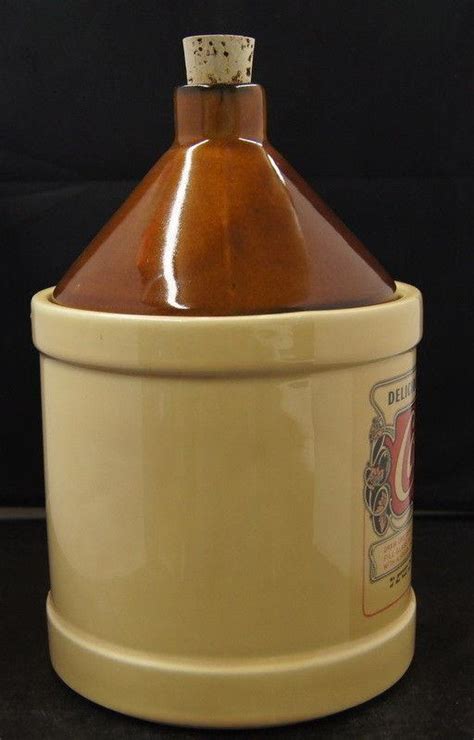 Coca Cola Coke Cookie Jar Stoneware Syrup Jug Brown Cover 1942988152