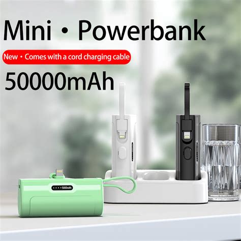 20000mah Original Powerbank With Built In Cable Large Capacity 3 1A