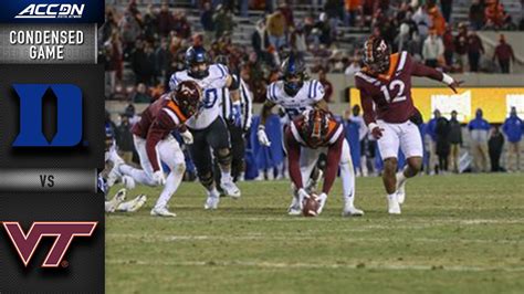 Duke Vs Virginia Tech Condensed Game Acc Football Youtube