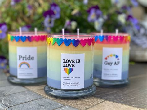 Rainbow Pride Soywax Candle Etsy