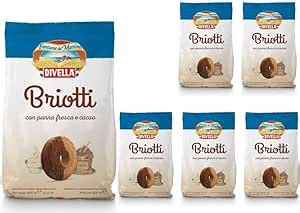 Divella Biscotti Briotti Con Panna Fresca E Cacao 6 Confezioni Da 400