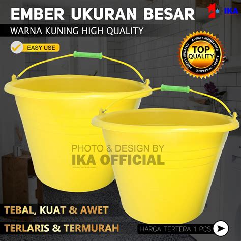 Jual Ember Plastik Warna Jumbo Besar Kecil Kuning Ember Cor Anti