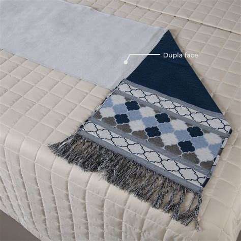 Kit Peseira E Almofadas Decorativa King Gr Cia Jacquard Dupla Face