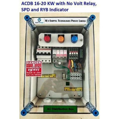 Solar Ac Combiner Box Kw With No Volt Relay Ac Spd Ryb Lamp At