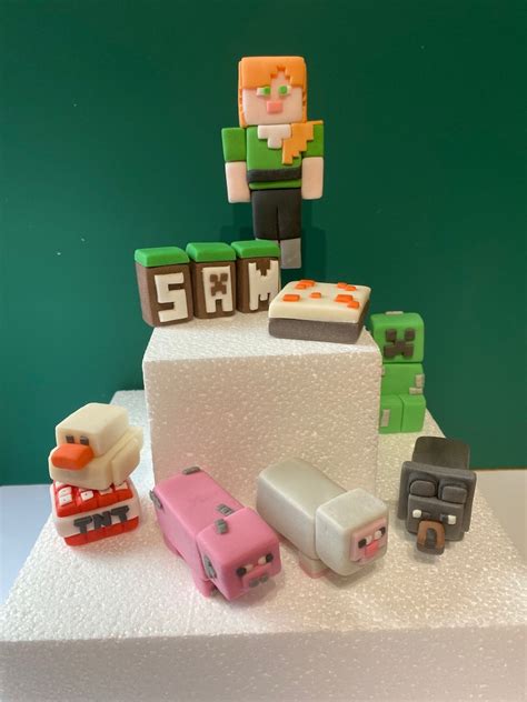 Minecraft Cake Topper Figures