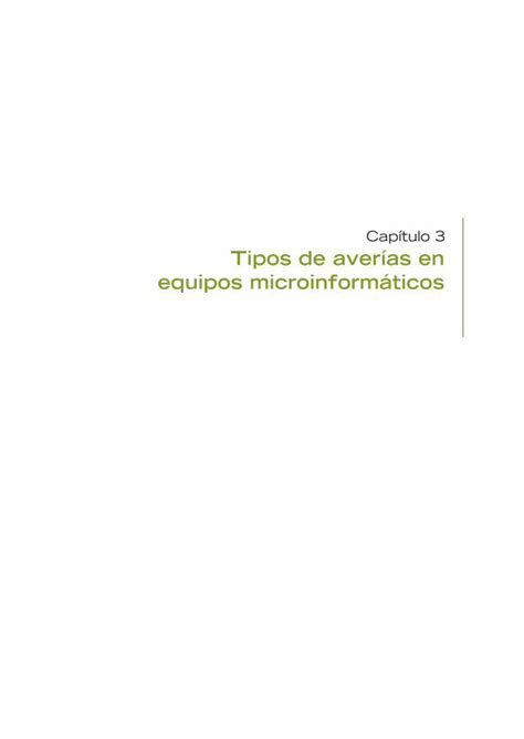 PDF Capítulo 3 Tipos de averías en equipos microinformáticos