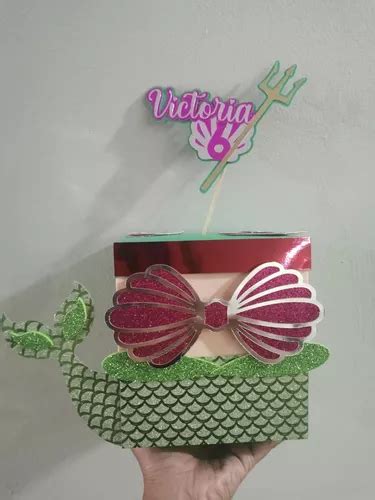 Cajas Para Cotillón Personalizadas De Regalo Sirenita Ariel MercadoLibre