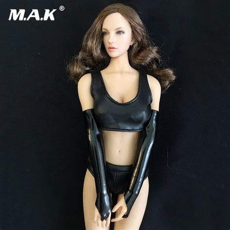 1 6 Scale SexyProsecutor Sexy Hot Pants And Tube Top With Arm Clothes Set Leather Clothes F 12