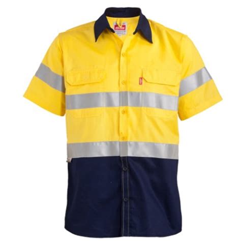 Jonsson Two Tone Reflective Short Sleeve Work Shirt Cymot