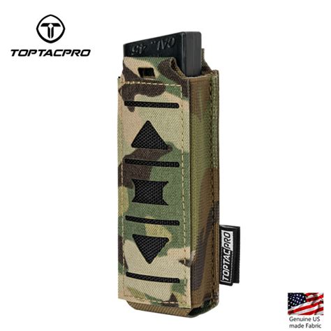 TOPTACPRO Tactical Magazine Pouch For 9mm Singel Mag Carrier MOLLE