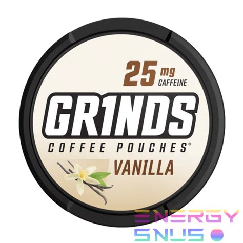 Grinds Vanilla Coffee Pouches Energy Snus