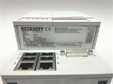 Beckhoff Cx Basic Cpu Module Ghz Intel Core I Quad Core