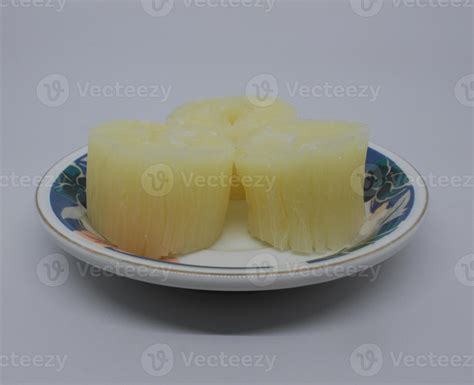 3 Pieces Of Boiled Cassava Sometimes As A Snack With Sweet Tea Or Hot Coffee Consumed In