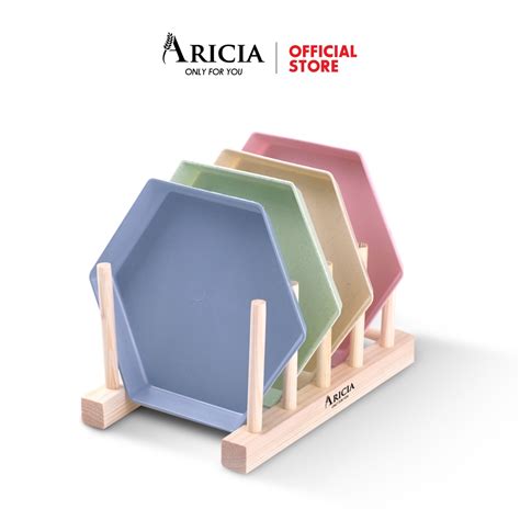 Jual Aricia Piring Hexagonal Set Pcs Piring Makan Saji Snack Segi