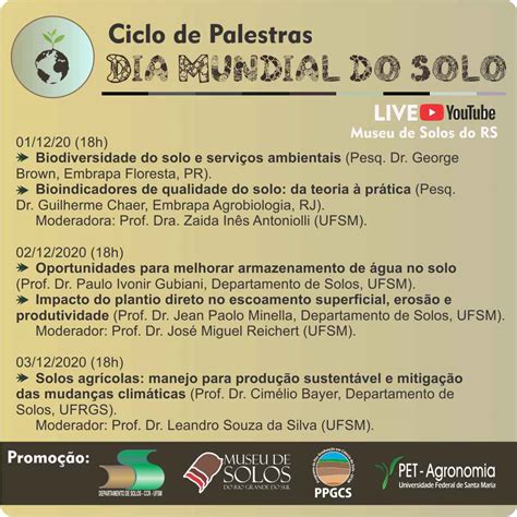 Ciclo De Palestras Dia Mundial Do Solo 2020 Msrs