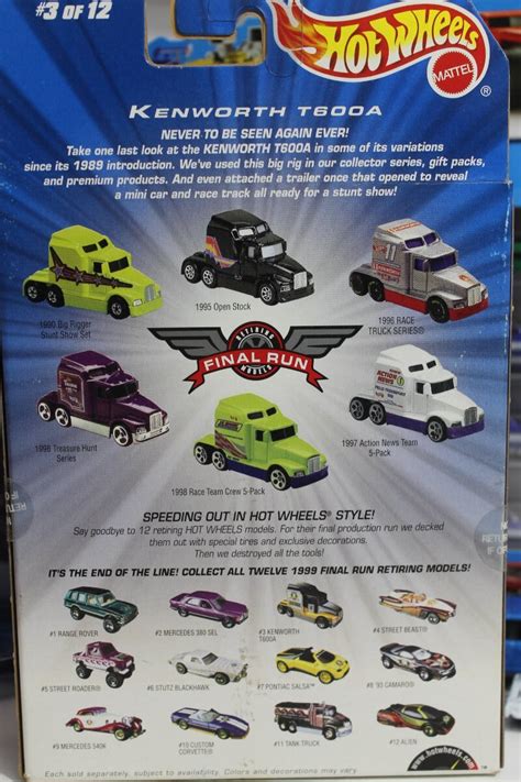 Retiring Models Kenworth T A Final Run Hot Wheels Mainline