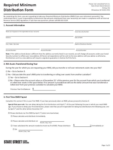 Form Library526845required Minimum Distribution Rmd Form