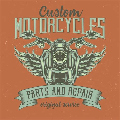 Ilustración de motocicleta clásica Vector Gratis