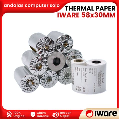 Jual Kertas Thermal Printer Struk Kasir Edc Iware X Mm Roll