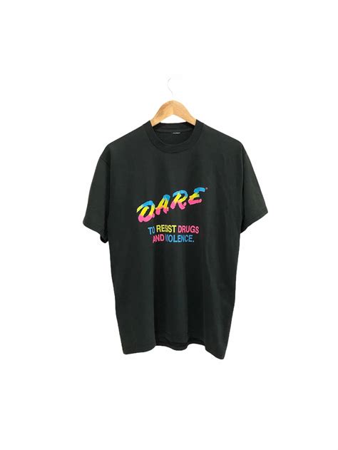 Vintage 90s Dare Tshirts Dare Tee Dare Big Logo Black Color Etsy