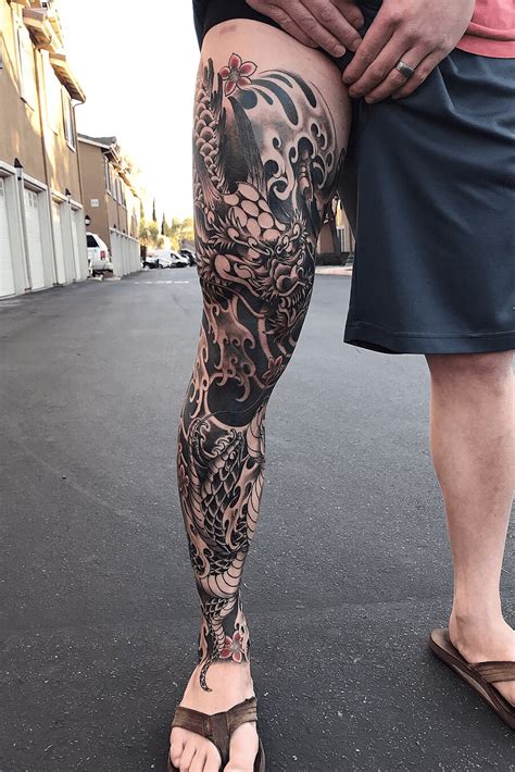 Unleash Your Inner Samurai With A Full Japanese Leg Sleeve See The