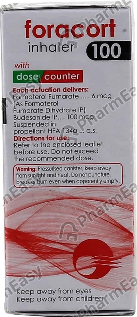 Foracort 100mcg Box Of 120md Metered Dose Inhaler Uses Side Effects