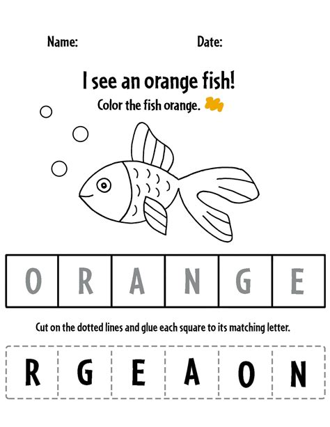 Orange Color Activities and Worksheets for Preschool! ⋆ The Hollydog Blog