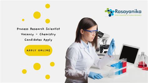 Process Research Scientist Vacancy Chemistry Candidates Apply