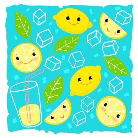 Ice cold lemonade funny. Lemonade sign. Illustration 24673924 Vector ...