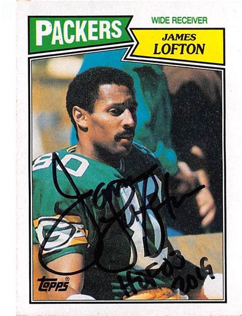 James Lofton autographed football card (Green Bay Packers Hall of Fame ...