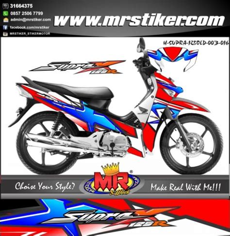 Stiker Motor Decal Honda Supra X Old Decal Line Grafis Racing