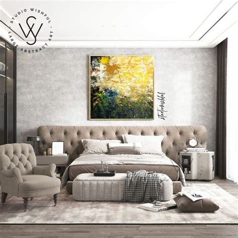 Make your bedroom feel more personal with this handmade abstract ...