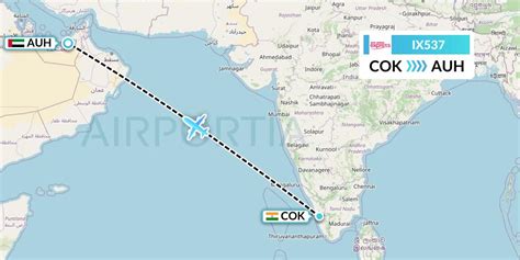 IX537 Flight Status Air India Express Cochin To Abu Dhabi AXB537