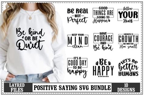 Positive Saying Svg Bundle Graphic By Craft Bundle · Creative Fabrica