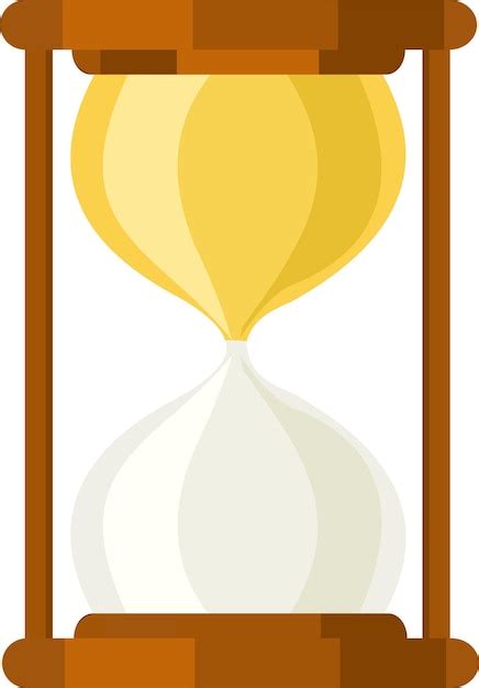 Tiempo De Reloj De Arena Detallado Vector Premium