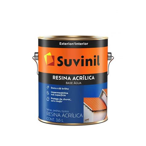 Suvinil Resina Acr Lica Base Gua Brilhante Litros Ver Em